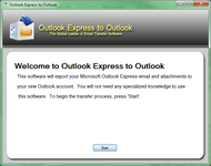 Outlook Express to Outlook screenshot